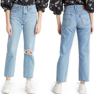 Levi’s Wedgie ripped high waist jeans